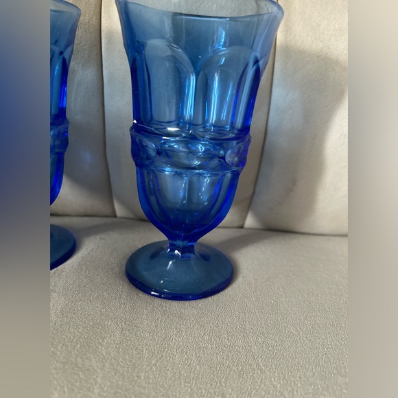 Vintage Fostoria Argus Blue Ice Tea Glasses Set Of 5 Argus Blue (Stem 2770) - Picture 2 of 12